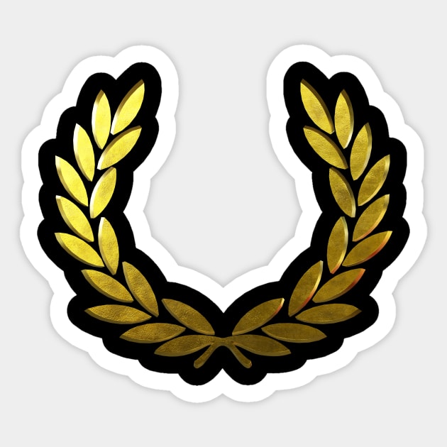 Gold Laurel Wreath Sticker by siriusreno